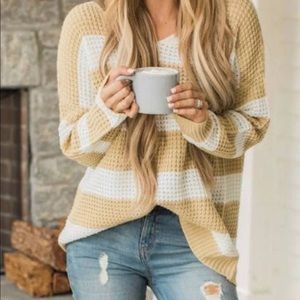 🍂Pink lily boutique striped sweater🍂